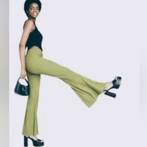 Blue Color Bell Bottom Pants